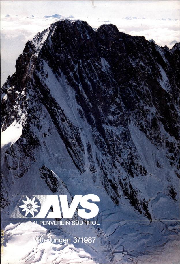 AVS Mitteilungen 1987 - Heft 03 Cover BE