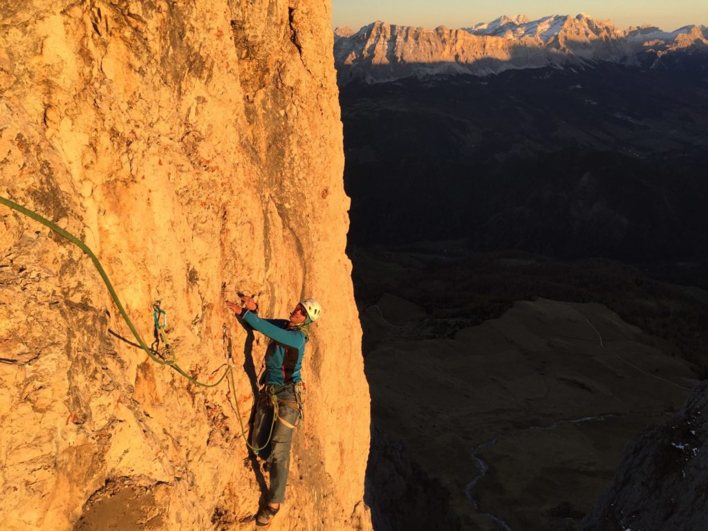 Simon Kehrer am Peitlerkofel I ©Christoph Hainz I Bergsteigerdörfer