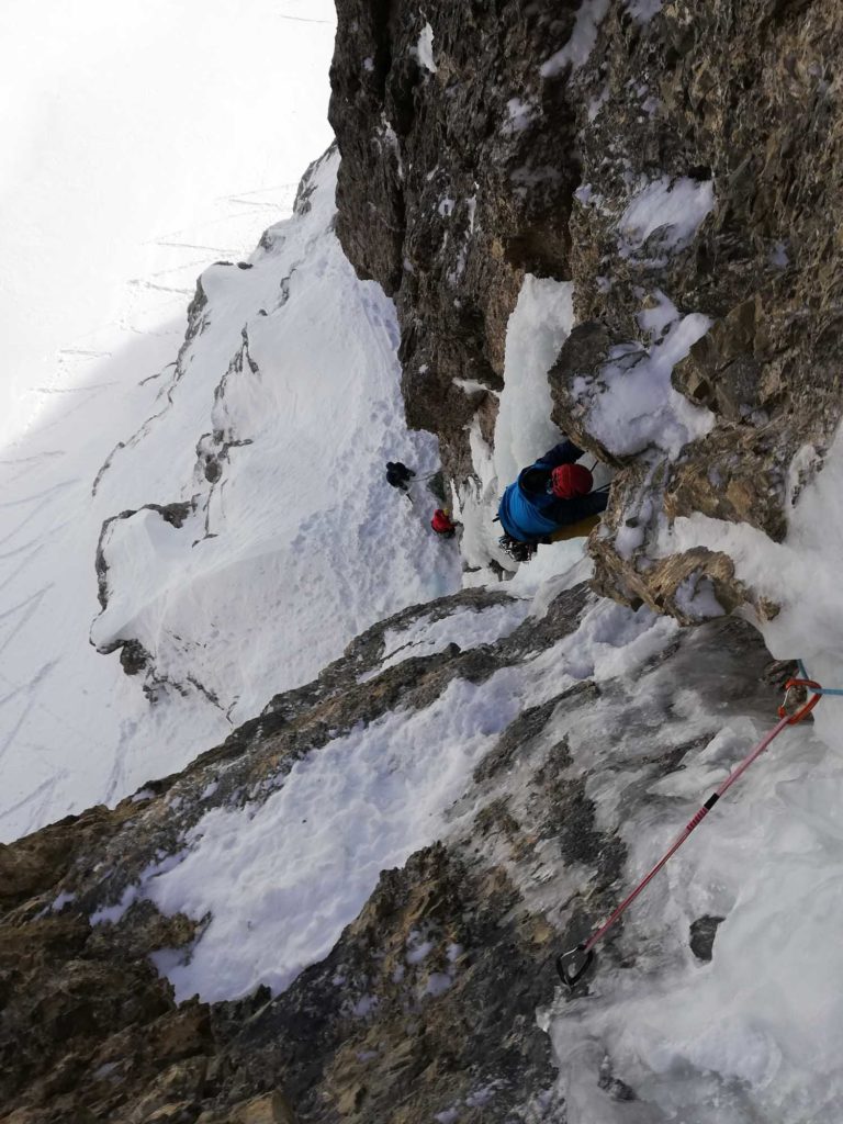 "Der Rotz" Manuel in der 2. Seillänge Dezember 2019