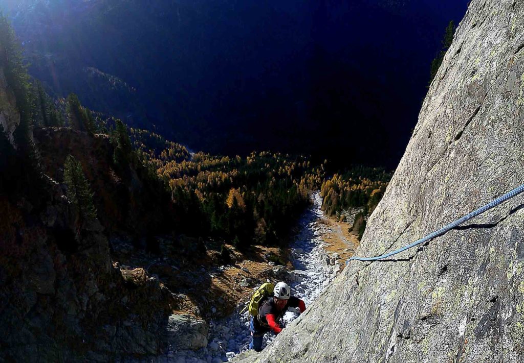 Ein bisschen Spaß muss sein - Didi in der 1. Seillänge