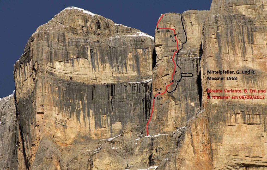 Mittelpfeiler Direkte Variante © Simon Messner und Berni Ertel