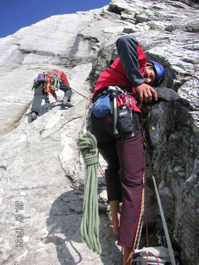 Hohe Weisse Nordwestpfeiler © Roman Hell, Felix Erlacher und Daniel Tavernini