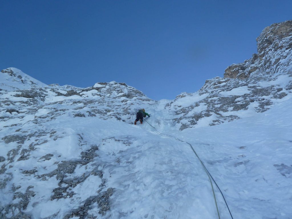 Andreas sul decimo tiroAndreas Tonelli im Vorstieg in der zehnten Seillänge.Foto Andreas Tonelli