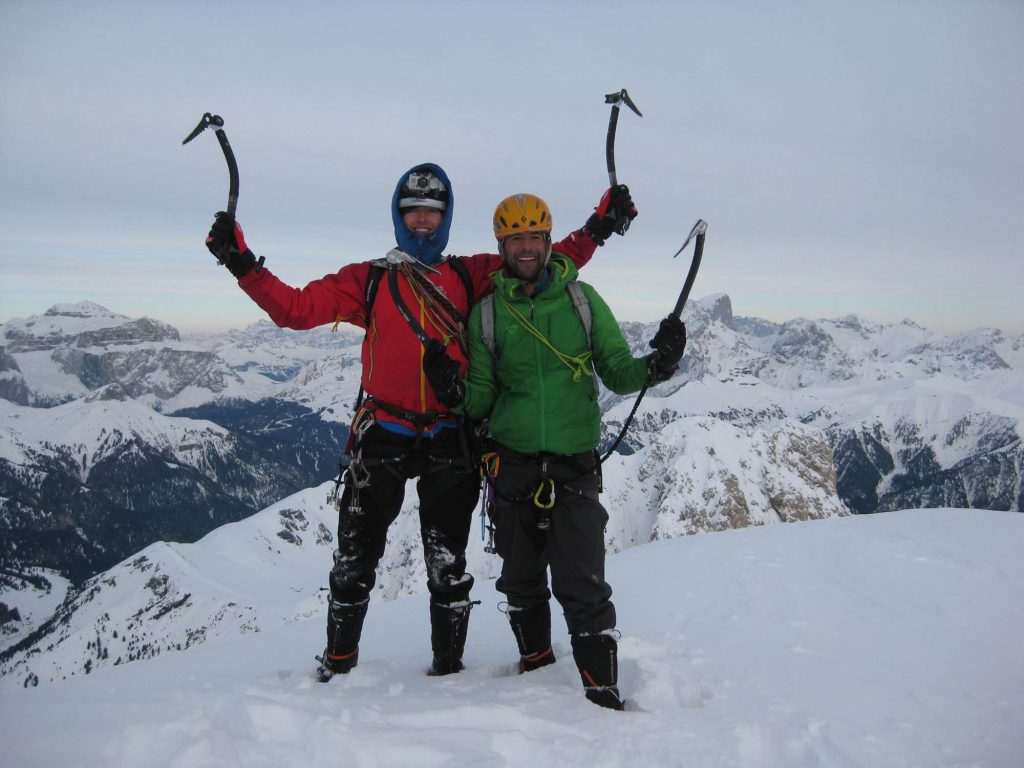 Philipp Angelo und Andreas Tonelli auf dem Gipfel des Inneren Molignons. Foto Andreas Tonelli