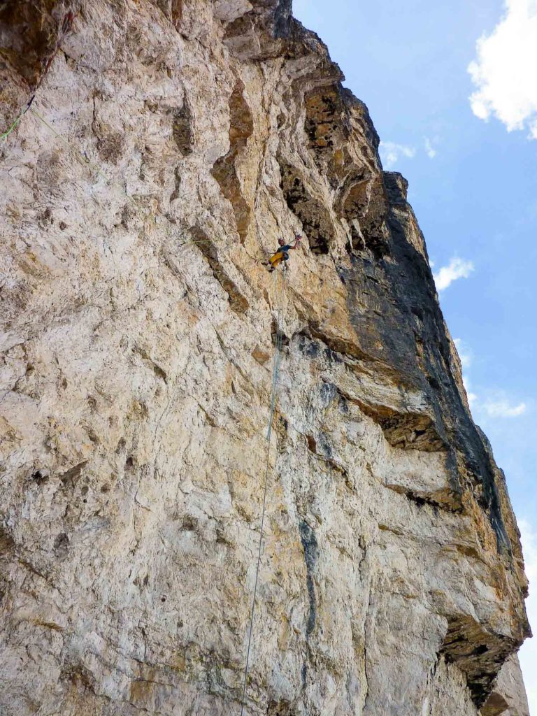 Hannes in der Schlüsselstelle © Dietmar Niederbrunner