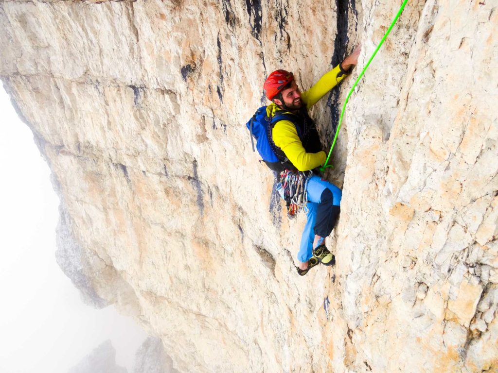 Die Schlüsselstelle der 4. Seillänge © Hannes Pfeifhofer