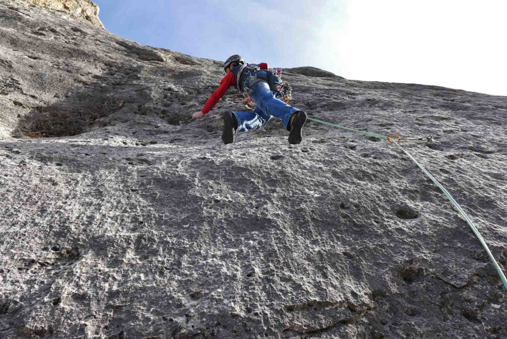 In der Schlüsselstelle (VII+) der »Saturno«