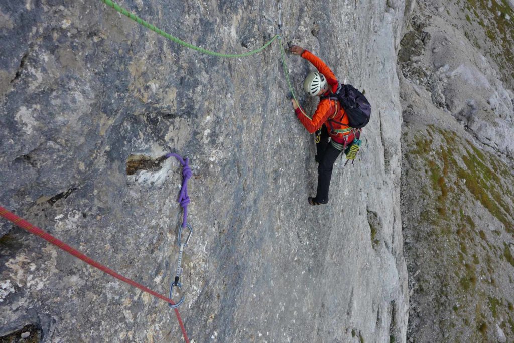 Florian Kluckner in der ersten Seillänge