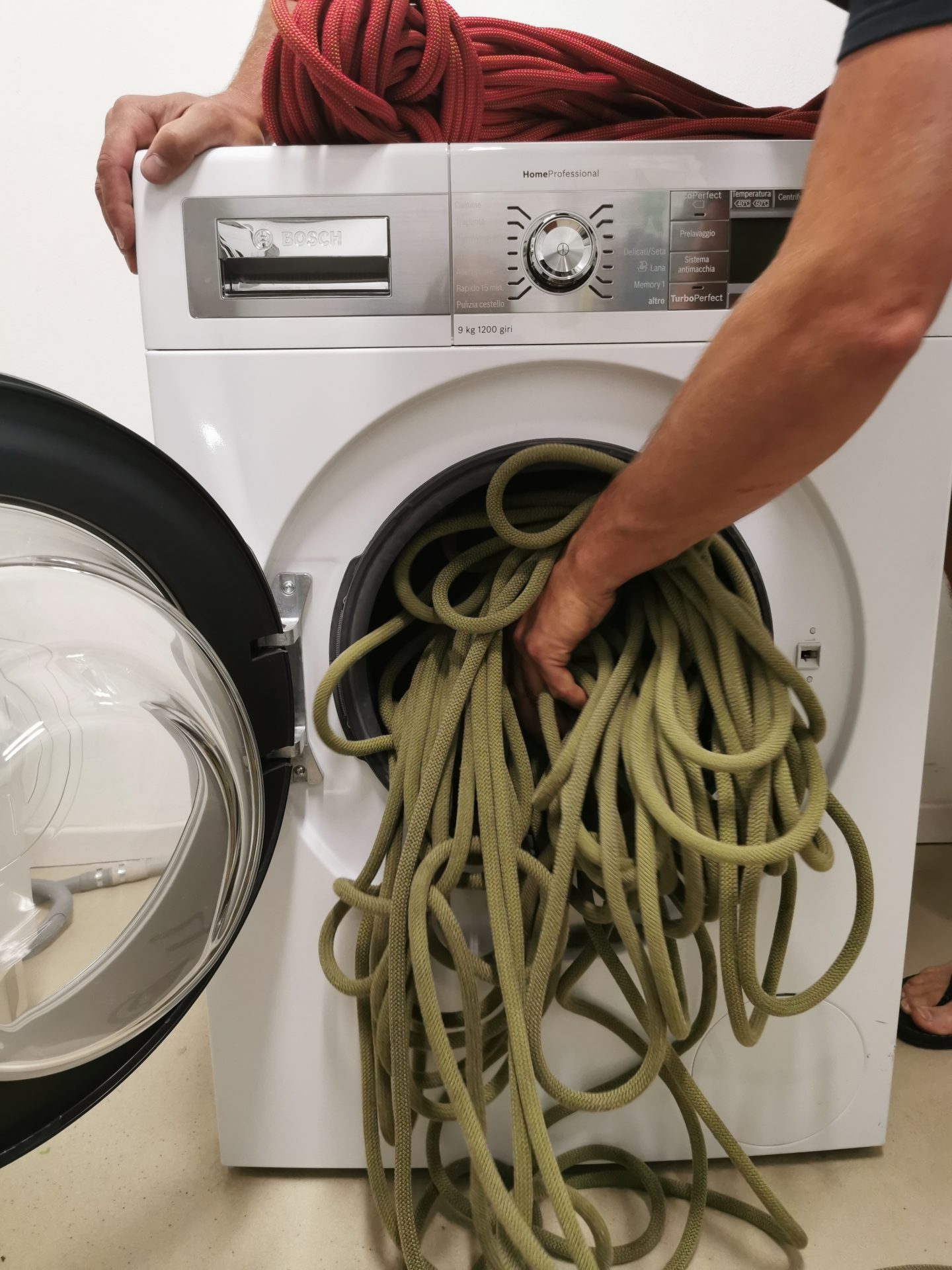 Seilwaschen mit Waschmaschine © Theodor Daum