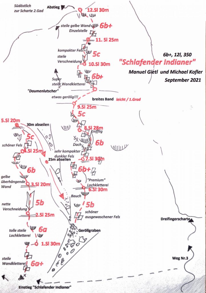 Schlafender Indianer TOPO © Manuel Gietl und Michael Kofler