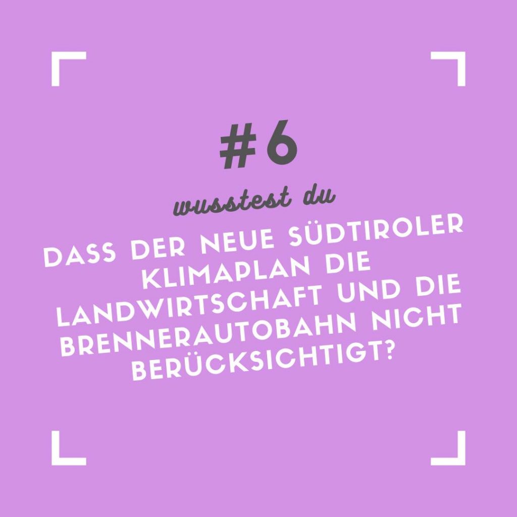 Fakt #6 Klimaplan Südtirol (c)Fridays For Future - Southtyrol