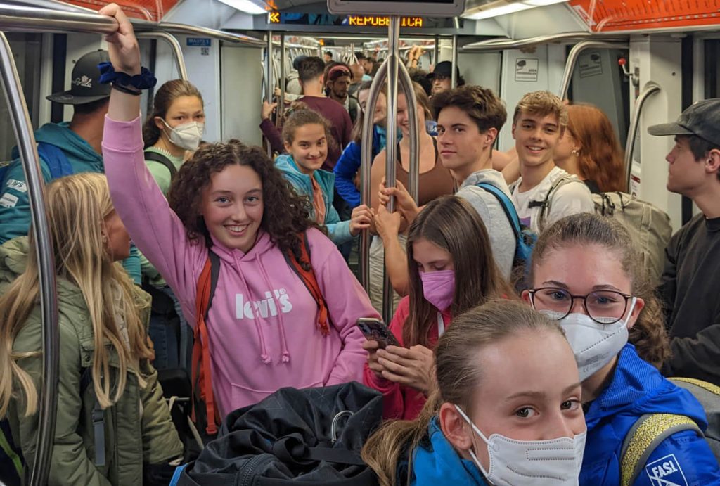 Landeskader bei der Anfahrt zur Meisterschaft I (c)Alexandra Ladurner