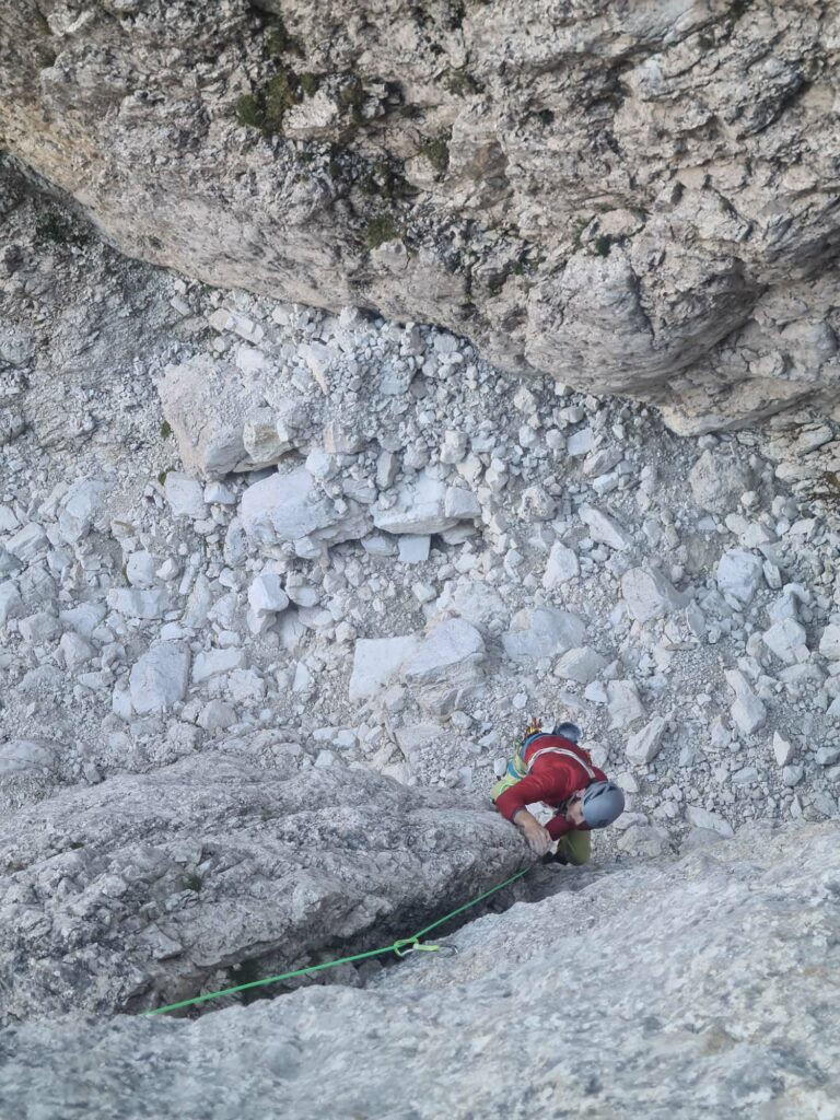 Jakob Steinkasserer in der Route Waterloo © Hannes Trenker