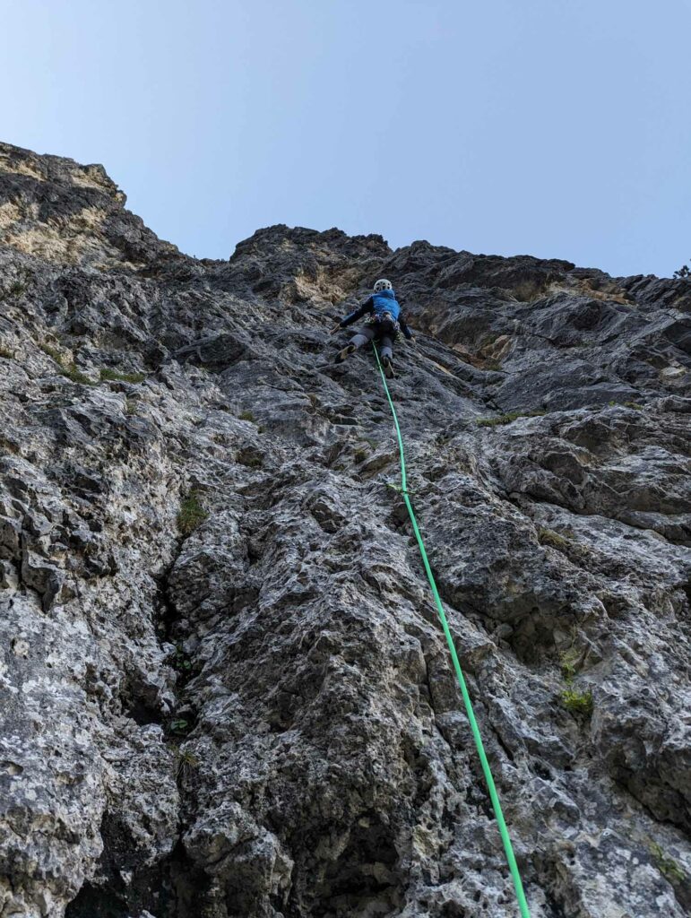 Jakob Steinkasserer in der Route Waterloo © Hannes Trenker