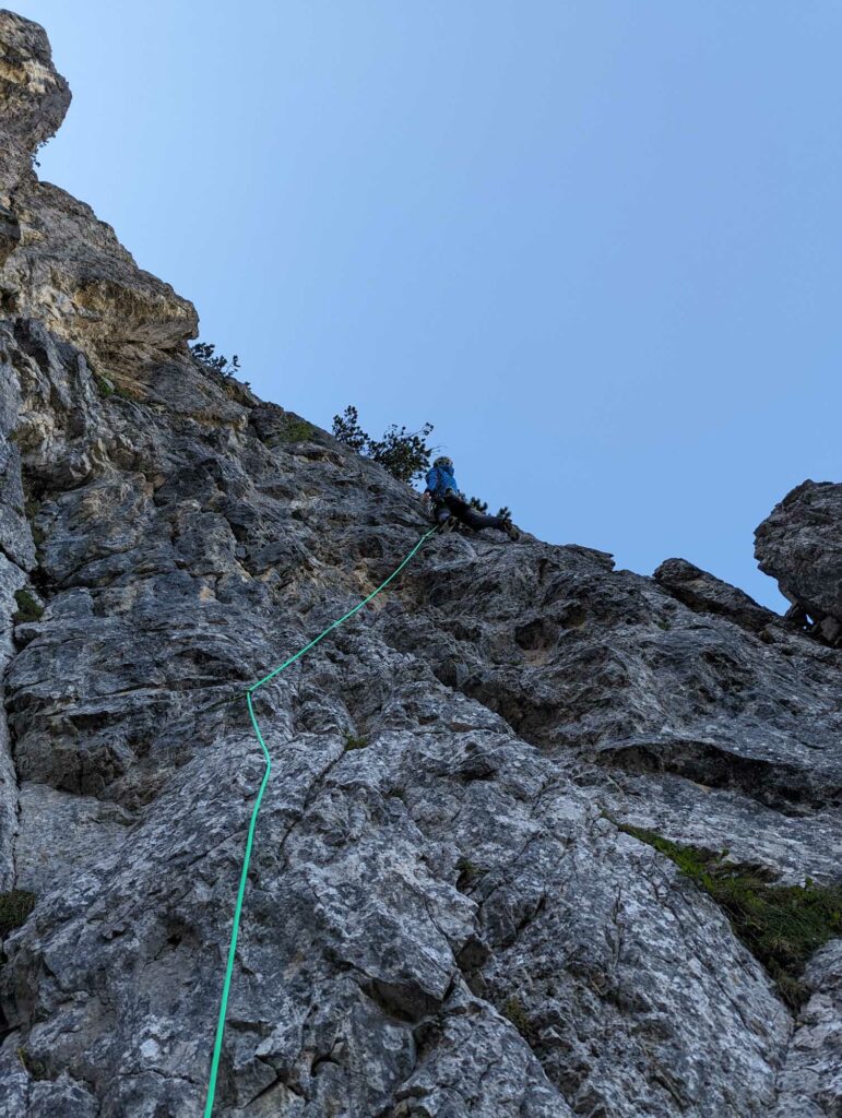 Jakob Steinkasserer in der Route Waterloo © Hannes Trenker