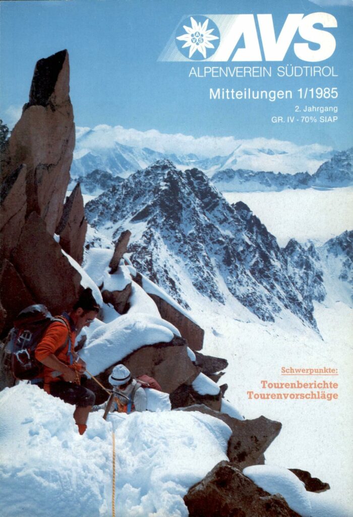 AVS Mitteilungen 1985 - Heft 01 Cover BE
