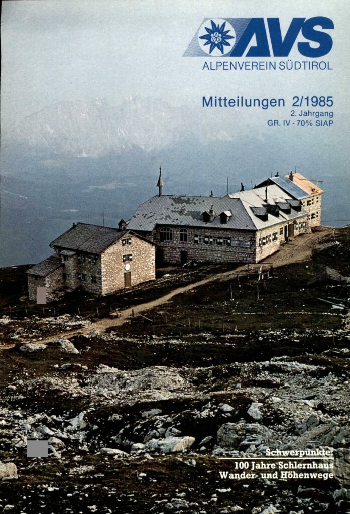 AVS Mitteilungen 1985 - Heft 02 Cover BE