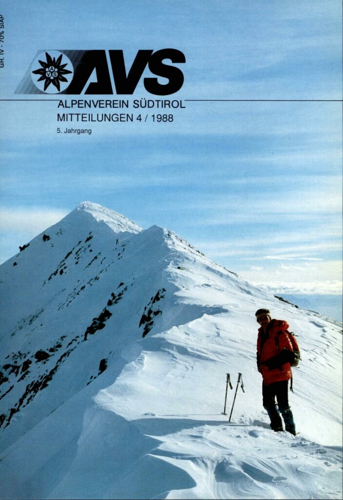 AVS Mitteilungen 1988-04 Cover BE