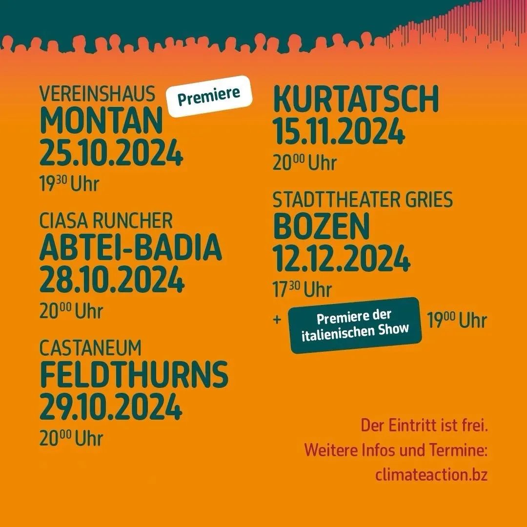 Veranstaltungskalender Klimashow I(c)Climate Action South Tyrol