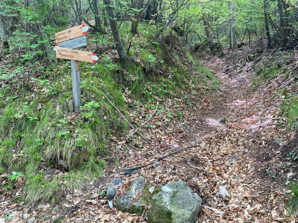 Hinweisschild Banklsteig I(c)Karin Leichter
