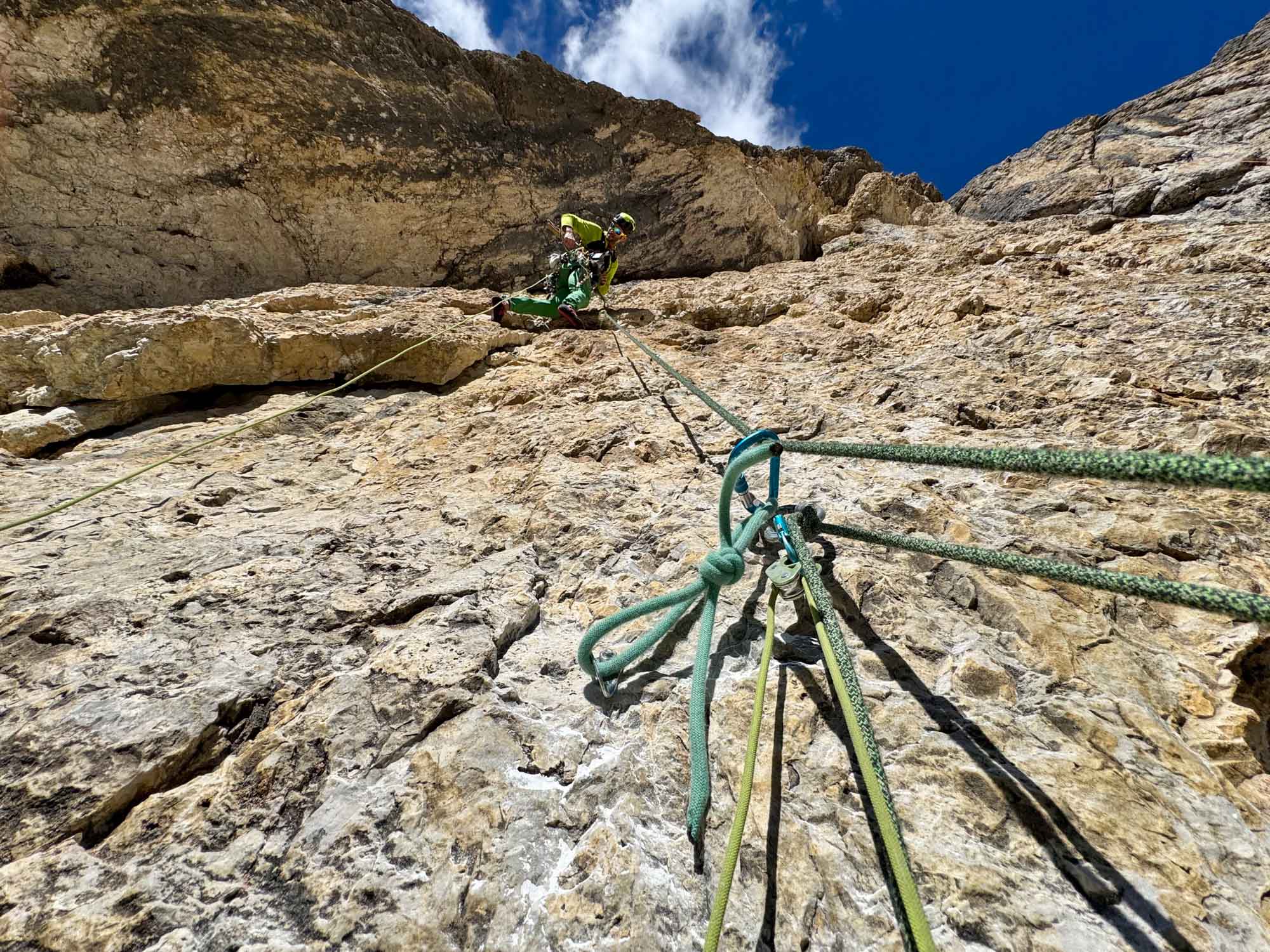„Sellavie (7a (6c obbl))“, Piz Ciavaces, Sella
